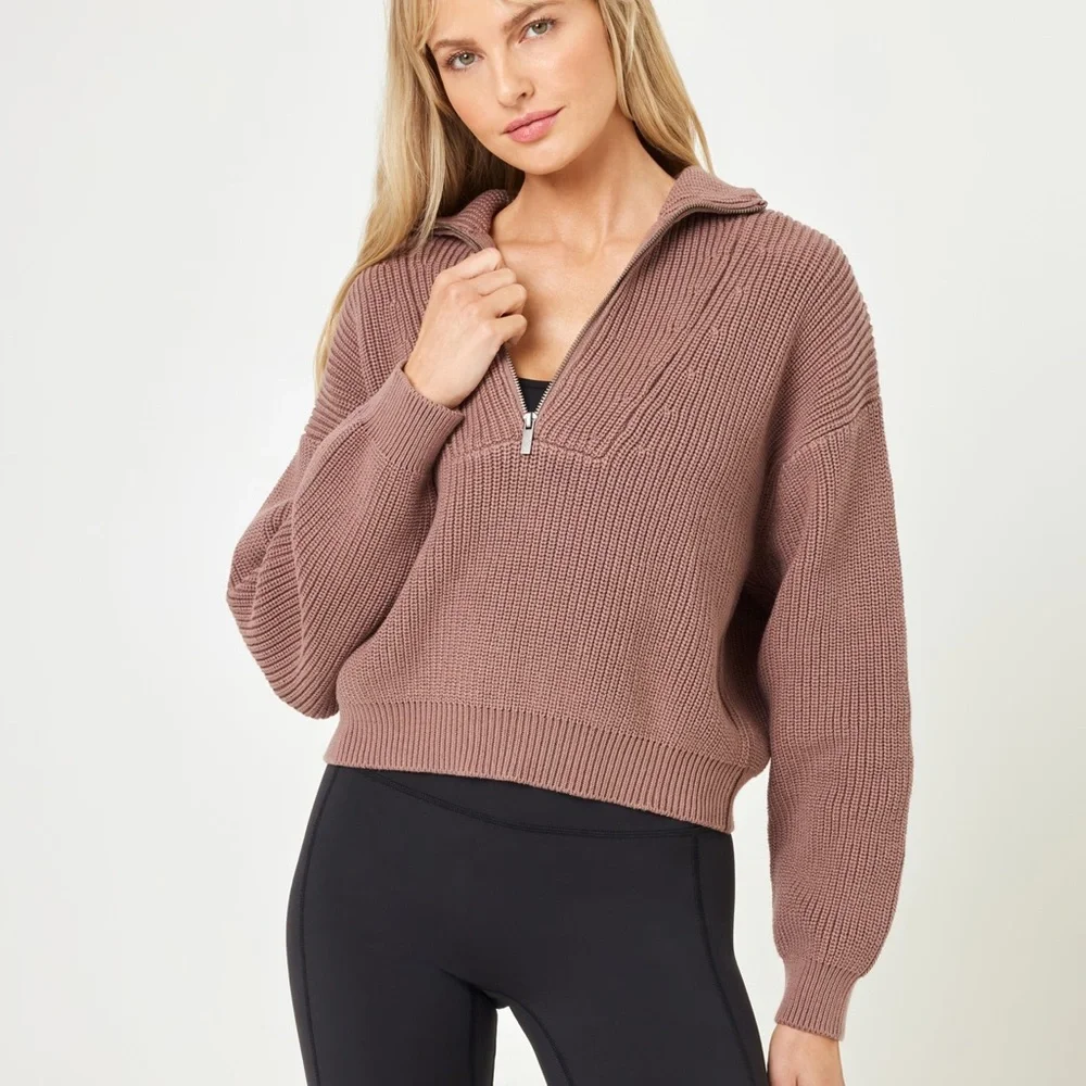 L*SPACE Ribbed Quarter-Zip - Picture 2 of 5
